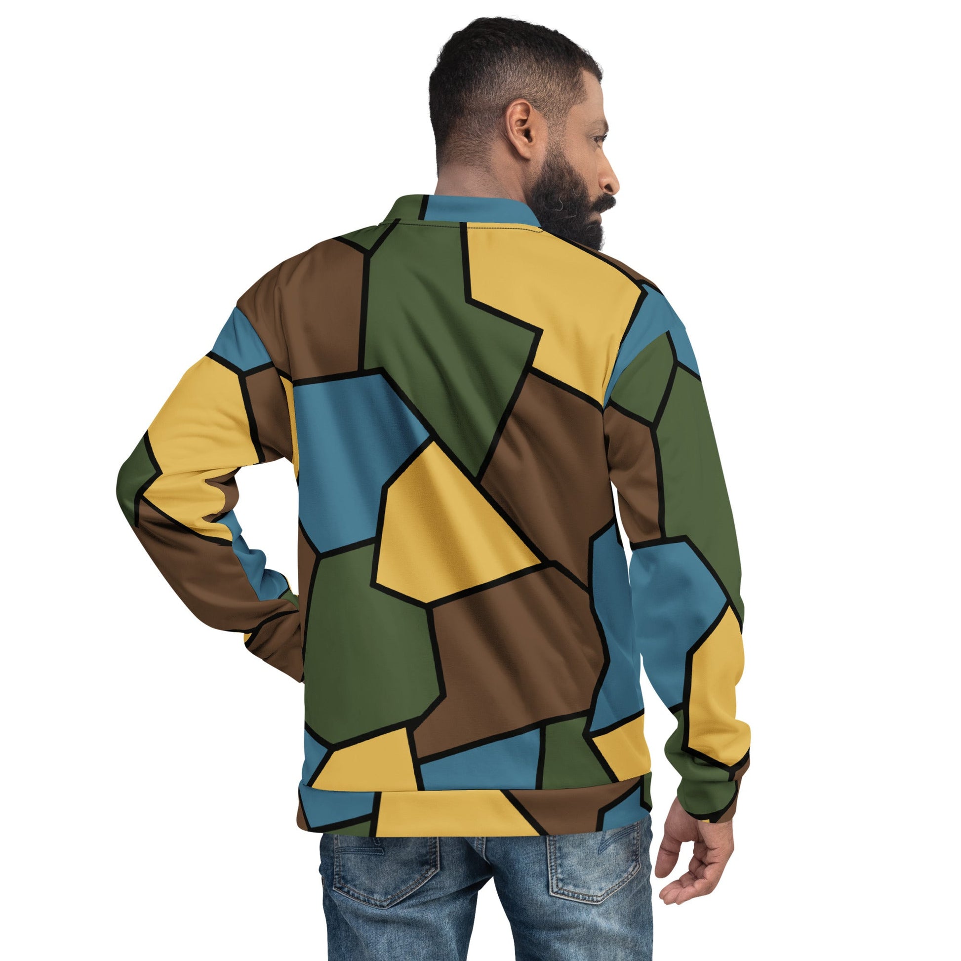 German WW1 Turtle Shell Trench Stahlhelm v2 CAMO Unisex Bomber Jacket