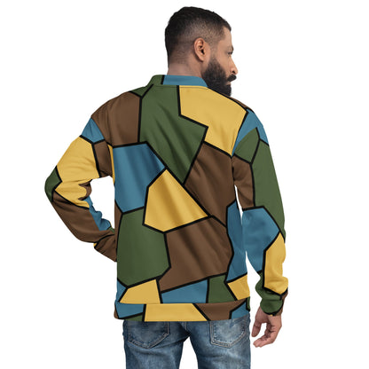 German WW1 Turtle Shell Trench Stahlhelm v2 CAMO Unisex Bomber Jacket