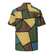 Turtle Shell Stahlhelm Sky CAMO Unisex Short-Sleeve Button Shirt - Button-Up