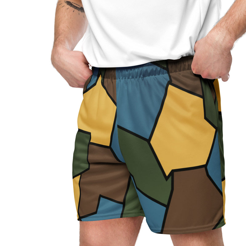 Turtle Shell Stahlhelm Sky CAMO Unisex Mesh Shorts