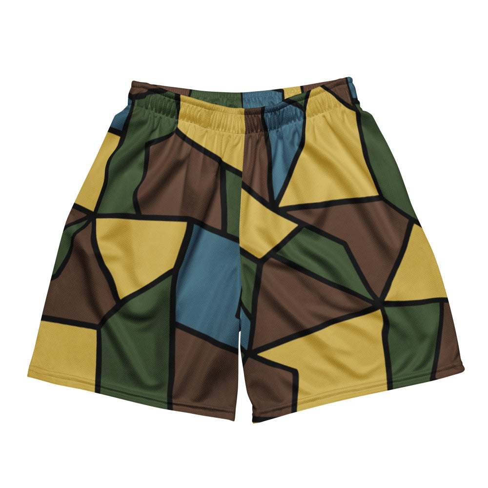 German WW1 Turtle Shell Trench Stahlhelm v2 CAMO Unisex mesh shorts - Mesh Shorts