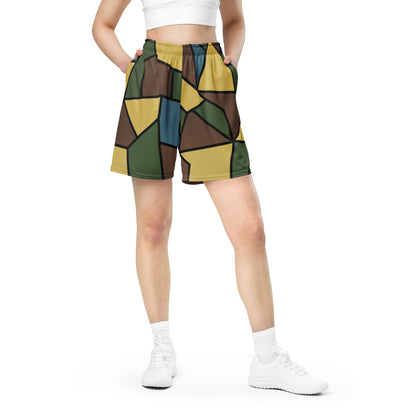 German WW1 Turtle Shell Trench Stahlhelm v2 CAMO Unisex mesh shorts - Mesh Shorts