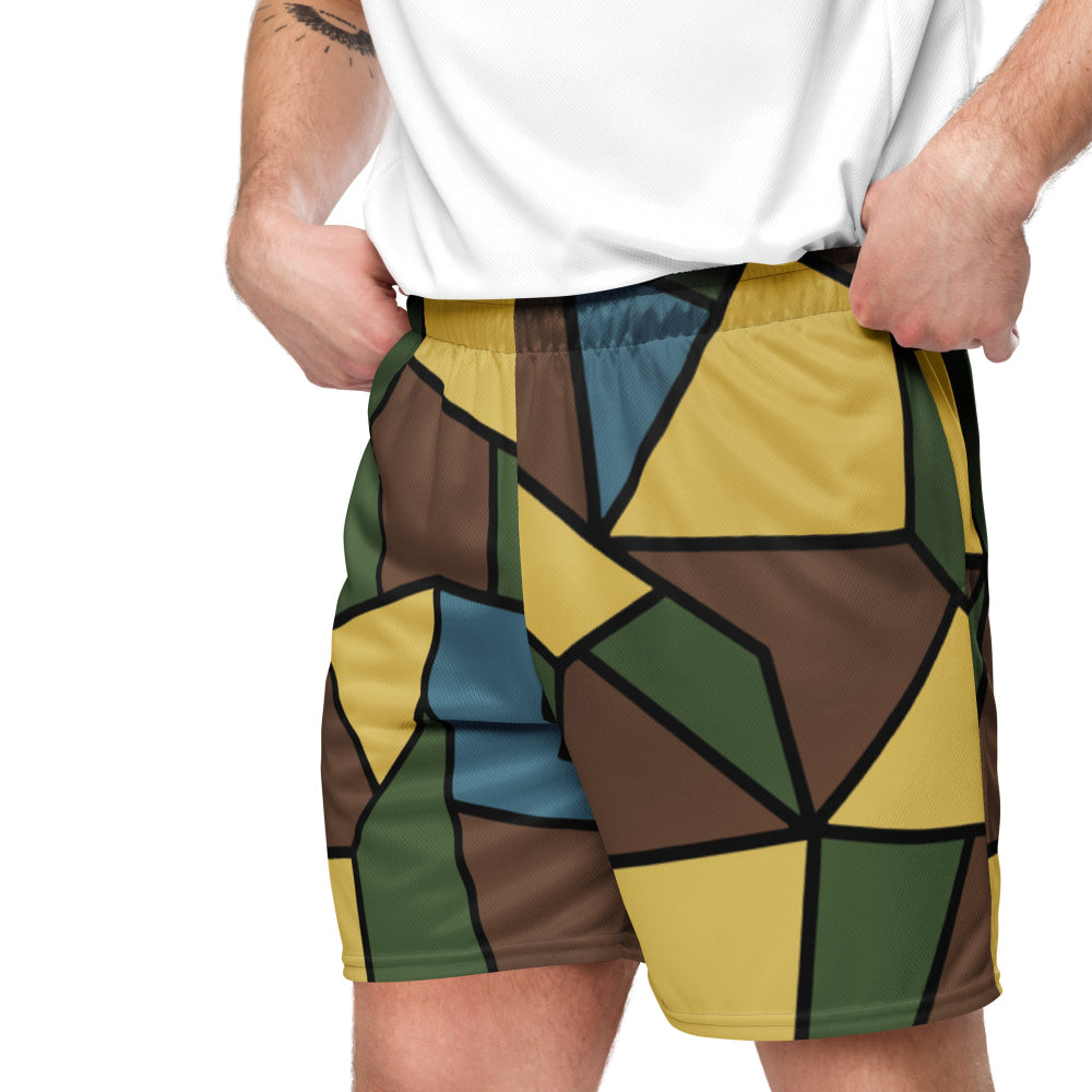 German WW1 Turtle Shell Trench Stahlhelm v2 CAMO Unisex mesh shorts - Mesh Shorts