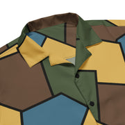 Turtle Shell Stahlhelm Sky CAMO Unisex Short-Sleeve Button Shirt - Button-Up
