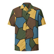 Turtle Shell Stahlhelm Sky CAMO Unisex Short-Sleeve Button Shirt - Button-Up