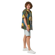 Turtle Shell Stahlhelm Sky CAMO Unisex Short-Sleeve Button Shirt - Button-Up