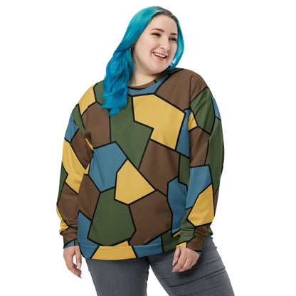 German WW1 Turtle Shell Trench Stahlhelm v2 CAMO Unisex Sweatshirt