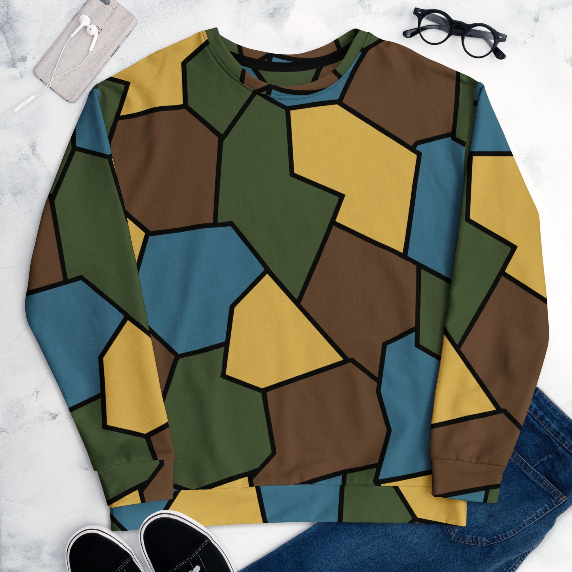 German WW1 Turtle Shell Trench Stahlhelm v2 CAMO Unisex Sweatshirt