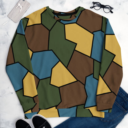 German WW1 Turtle Shell Trench Stahlhelm v2 CAMO Unisex Sweatshirt