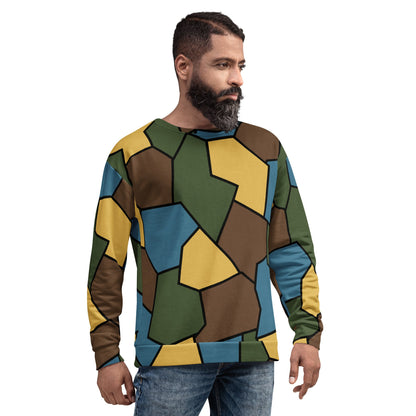 German WW1 Turtle Shell Trench Stahlhelm v2 CAMO Unisex Sweatshirt
