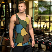 Turtle Shell Stahlhelm Sky CAMO Unisex Tank Top - XS - Shirt