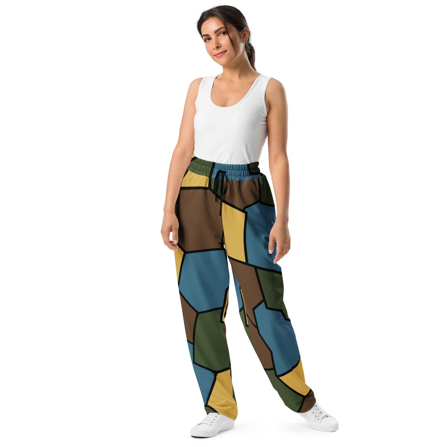 German WW1 Turtle Shell Trench Stahlhelm v2 CAMO Unisex Wide-Leg Joggers