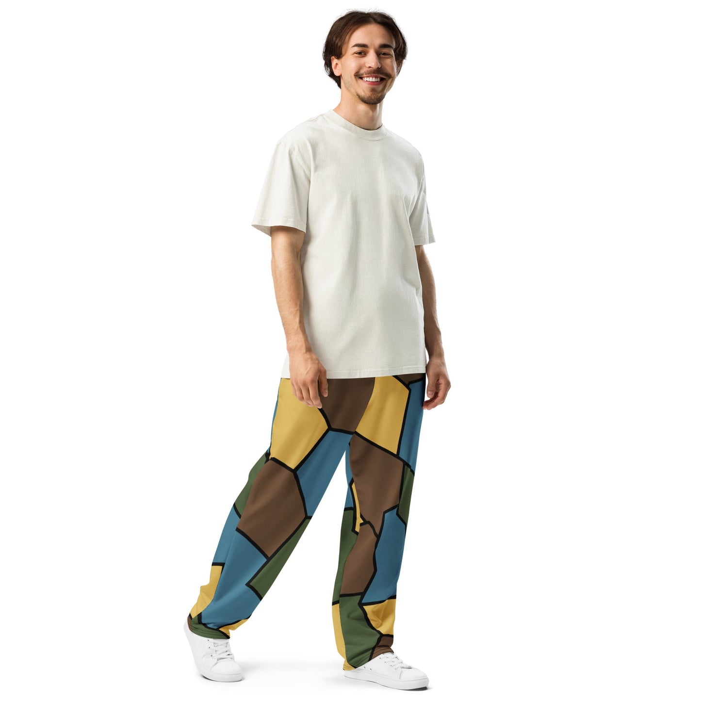 German WW1 Turtle Shell Trench Stahlhelm v2 CAMO Unisex Wide-Leg Joggers