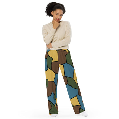 German WW1 Turtle Shell Trench Stahlhelm v2 CAMO Unisex Wide-Leg Leisure Pants