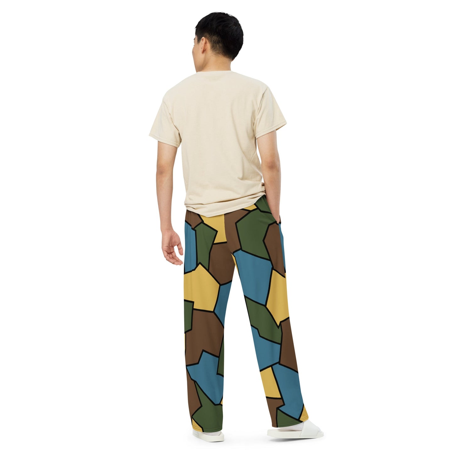 German WW1 Turtle Shell Trench Stahlhelm v2 CAMO Unisex Wide-Leg Leisure Pants