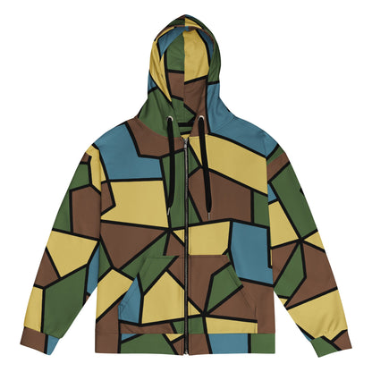 German WW1 Turtle Shell Trench Stahlhelm v2 CAMO Unisex zip hoodie - 2XS - Zip Hoodies