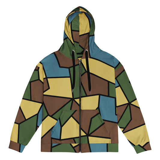 German WW1 Turtle Shell Trench Stahlhelm v2 CAMO Unisex zip hoodie - 2XS - Zip Hoodies