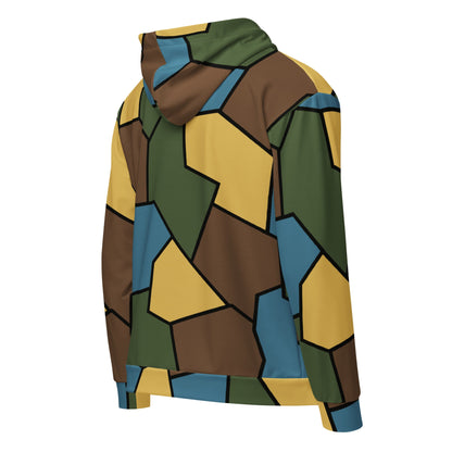 German WWI Sky Turtle Shell Stahlhelm CAMO Unisex Zip Hoodie