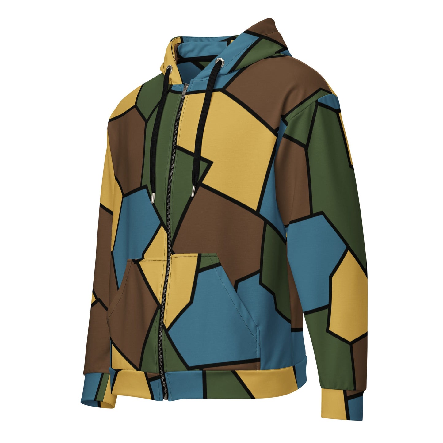 German WWI Sky Turtle Shell Stahlhelm CAMO Unisex Zip Hoodie