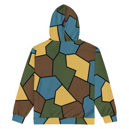 German WWI Sky Turtle Shell Stahlhelm CAMO Unisex Zip Hoodie