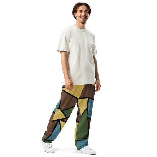 German WW1 Turtle Shell Trench Stahlhelm v2 CAMO Wide-leg joggers - Joggers