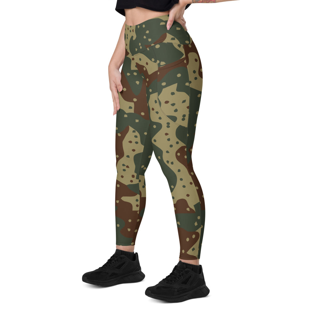 German WW2 Ambush Daimler-Benz Tank CAMO Leggings with pockets - Womens With Pockets