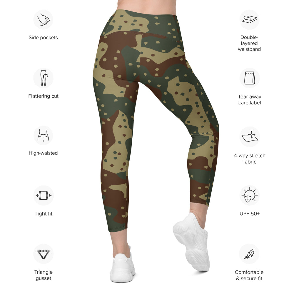 German WW2 Ambush Daimler-Benz Tank CAMO Leggings with pockets - Womens With Pockets