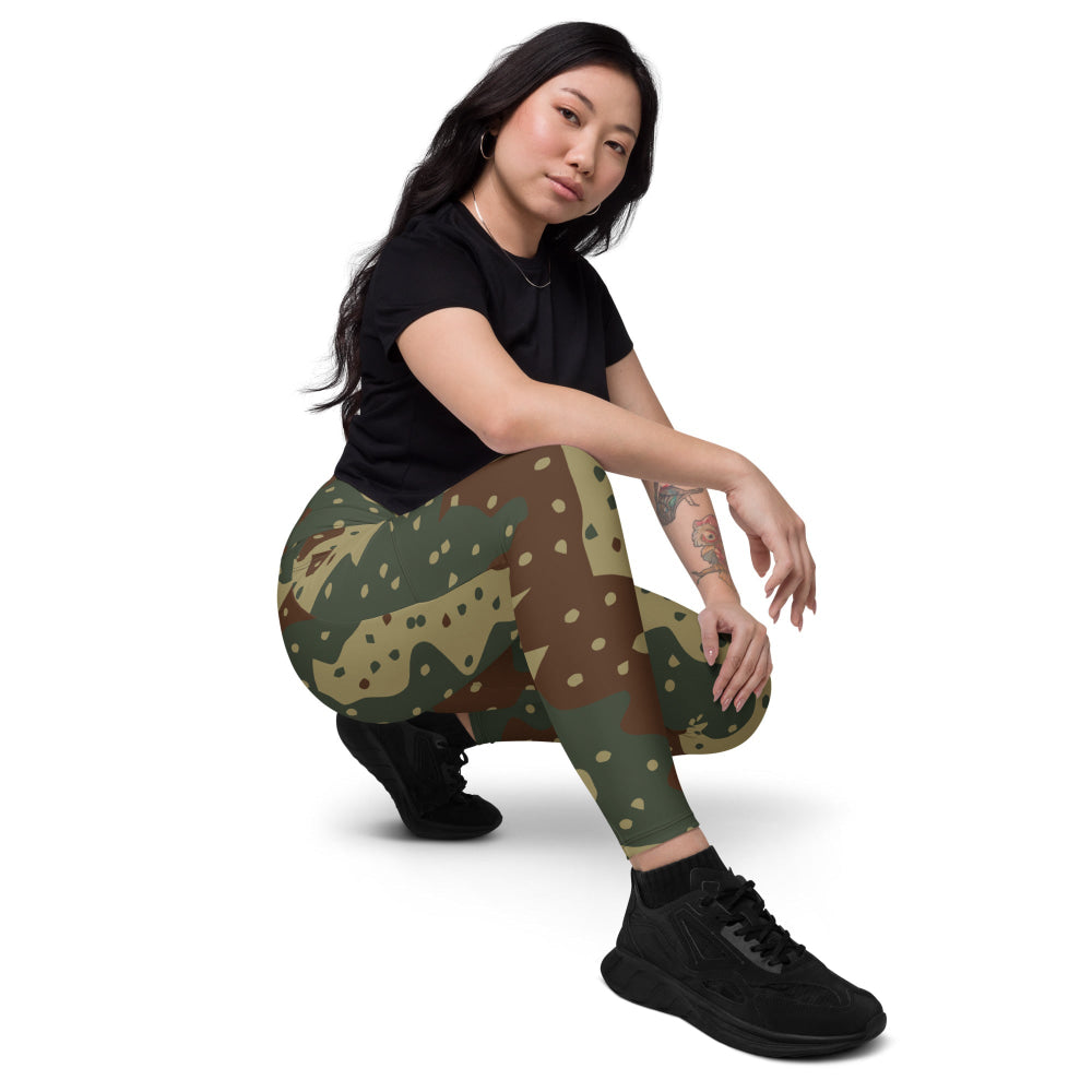 German WW2 Ambush Daimler-Benz Tank CAMO Leggings with pockets - Womens With Pockets