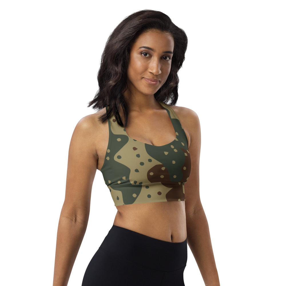 German WW2 Ambush Daimler-Benz Tank CAMO Longline sports bra - Womens Sports Bra