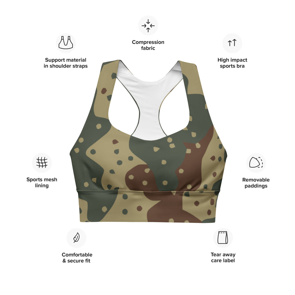 German WW2 Ambush Daimler-Benz Tank CAMO Longline sports bra - Womens Sports Bra