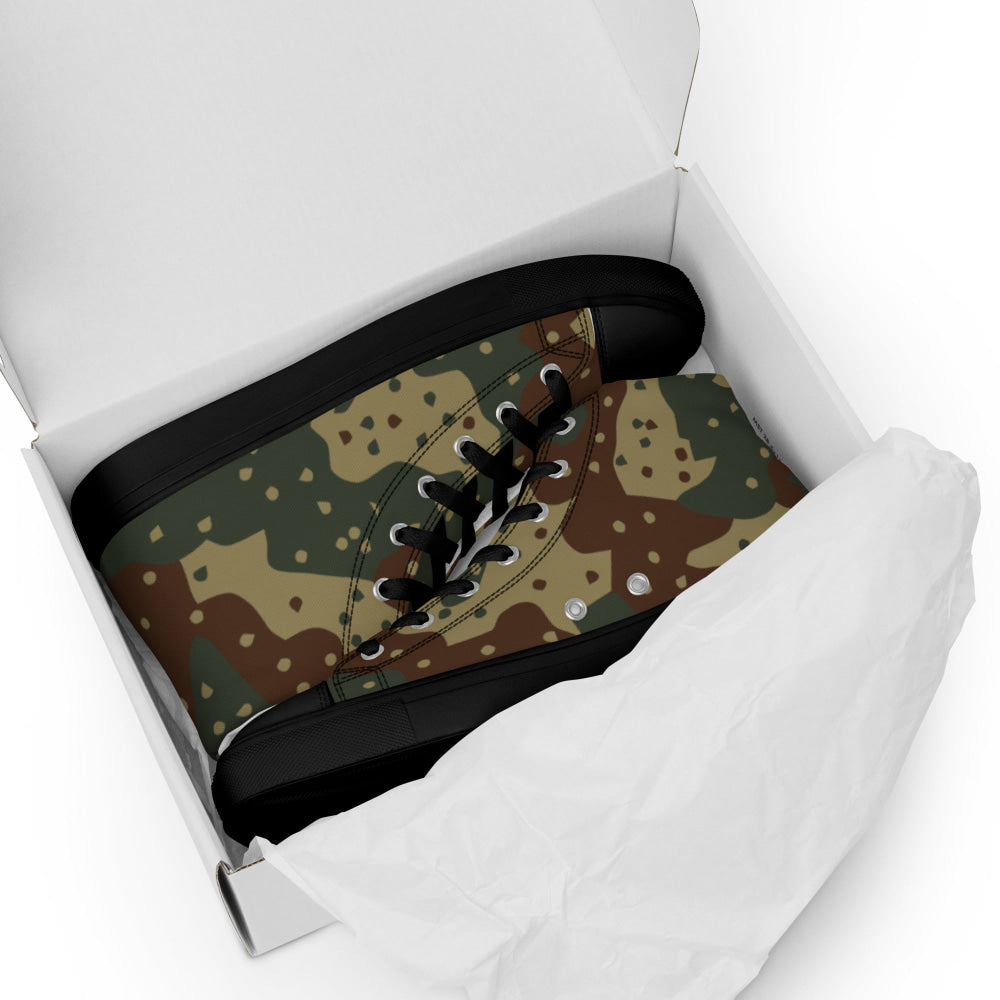 German WW2 Ambush Daimler-Benz Tank CAMO Men’s high top canvas shoes - Mens High Top Canvas Shoes