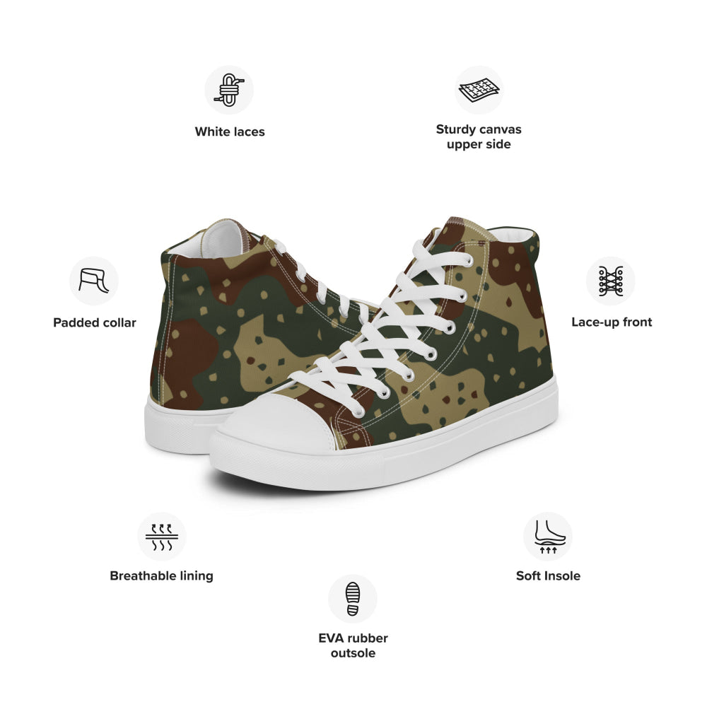 German WW2 Ambush Daimler-Benz Tank CAMO Men’s high top canvas shoes - Mens High Top Canvas Shoes