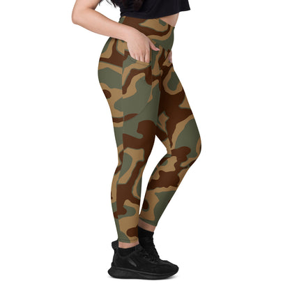 German WW2 Ambush Normandy Tank CAMO Leggings with pockets - Womens With Pockets