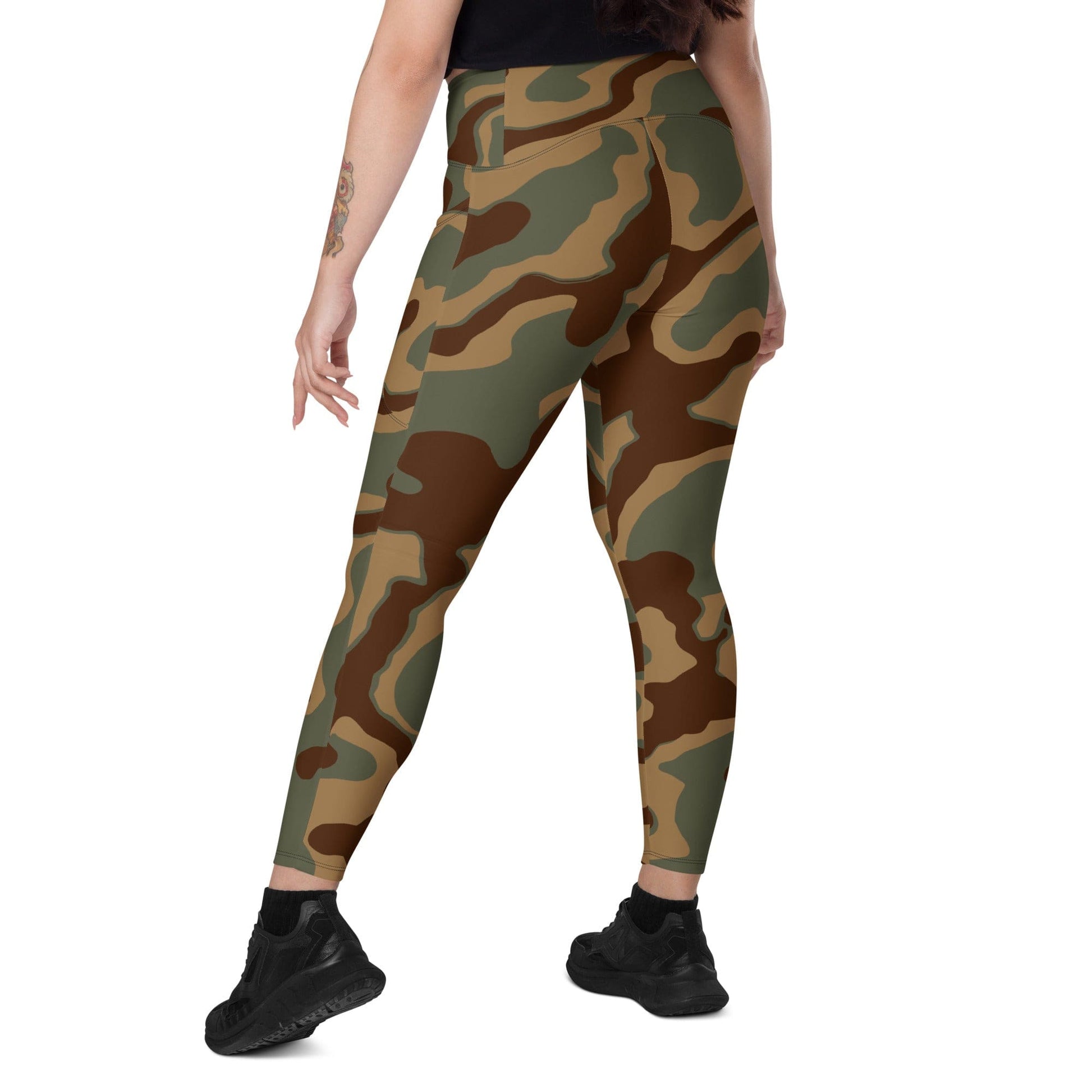 German WW2 Ambush Normandy Tank CAMO Leggings with pockets - Womens With Pockets