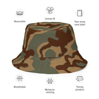 German WW2 Ambush Normandy Tank CAMO Reversible bucket hat - Bucket Hat