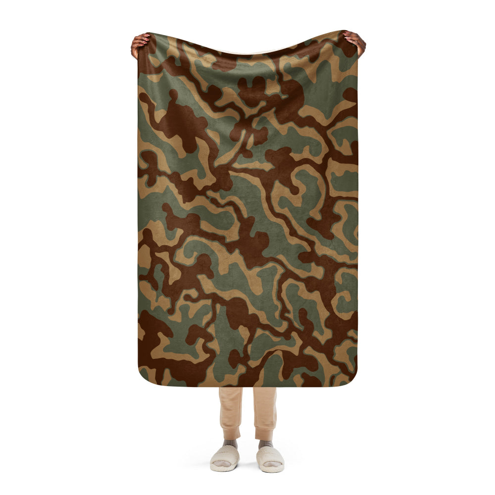 German WW2 Ambush Normandy Tank CAMO Sherpa blanket - 37″×57″ - Blanket