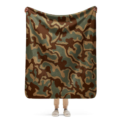 German WW2 Ambush Normandy Tank CAMO Sherpa blanket - 50″×60″ - Blanket