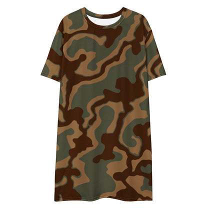 German WW2 Ambush Normandy Tank CAMO T-shirt dress - Womens T-Shirt Dress