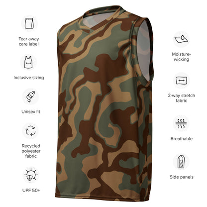 German WW2 Ambush Normandy Tank CAMO unisex basketball jersey - Unisex Basketball Jersey