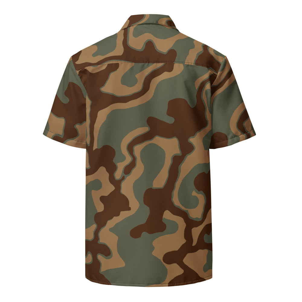 German WW2 Ambush Normandy Tank CAMO Unisex button shirt - Button Shirt