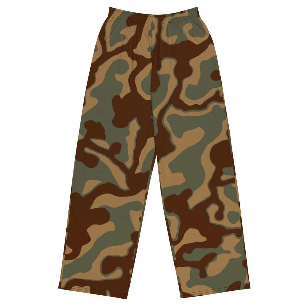 German WW2 Ambush Normandy Tank CAMO unisex wide-leg pants - 2XS - Unisex Wide-Leg Pants