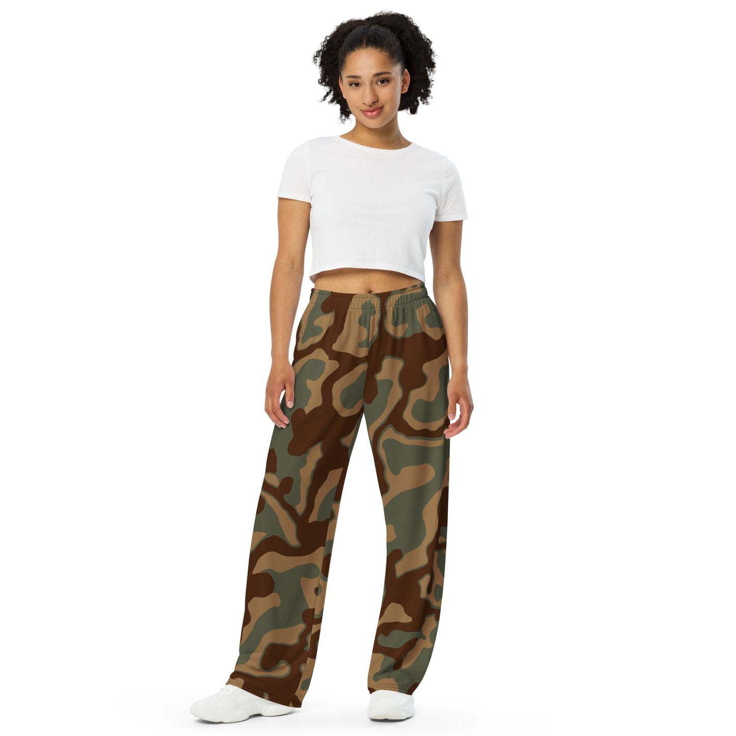 German WW2 Ambush Normandy Tank CAMO unisex wide-leg pants - Unisex Wide-Leg Pants