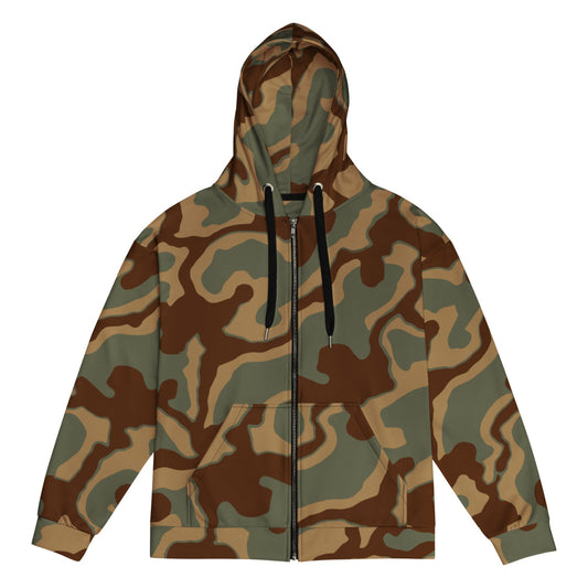 German WW2 Ambush Normandy Tank CAMO Unisex zip hoodie - Zip Hoodie