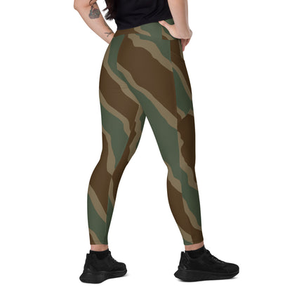 German WW2 Ambush Three Stripe Tank CAMO Leggings with pockets - 2XS - Womens With Pockets