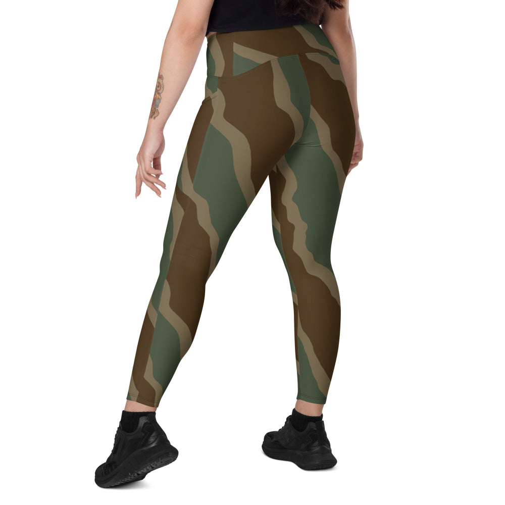 German WW2 Ambush Three Stripe Tank CAMO Leggings with pockets - Womens With Pockets