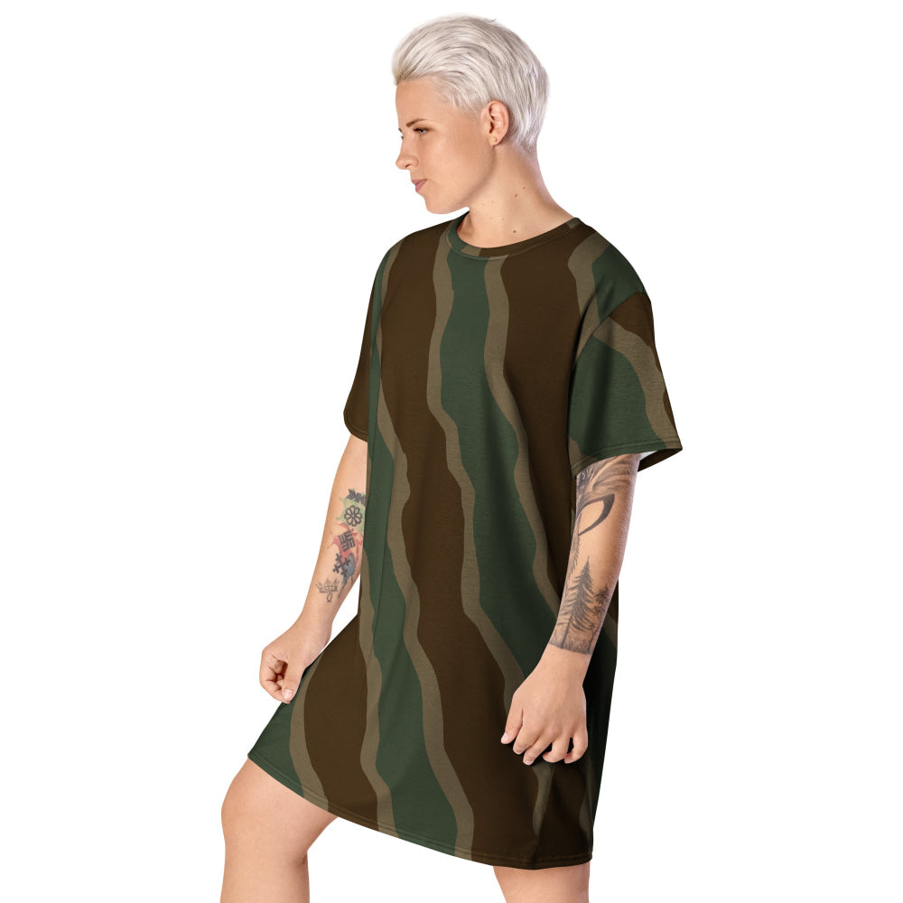 German WW2 Ambush Three Stripe Tank CAMO T-shirt dress - Womens T-Shirt Dress