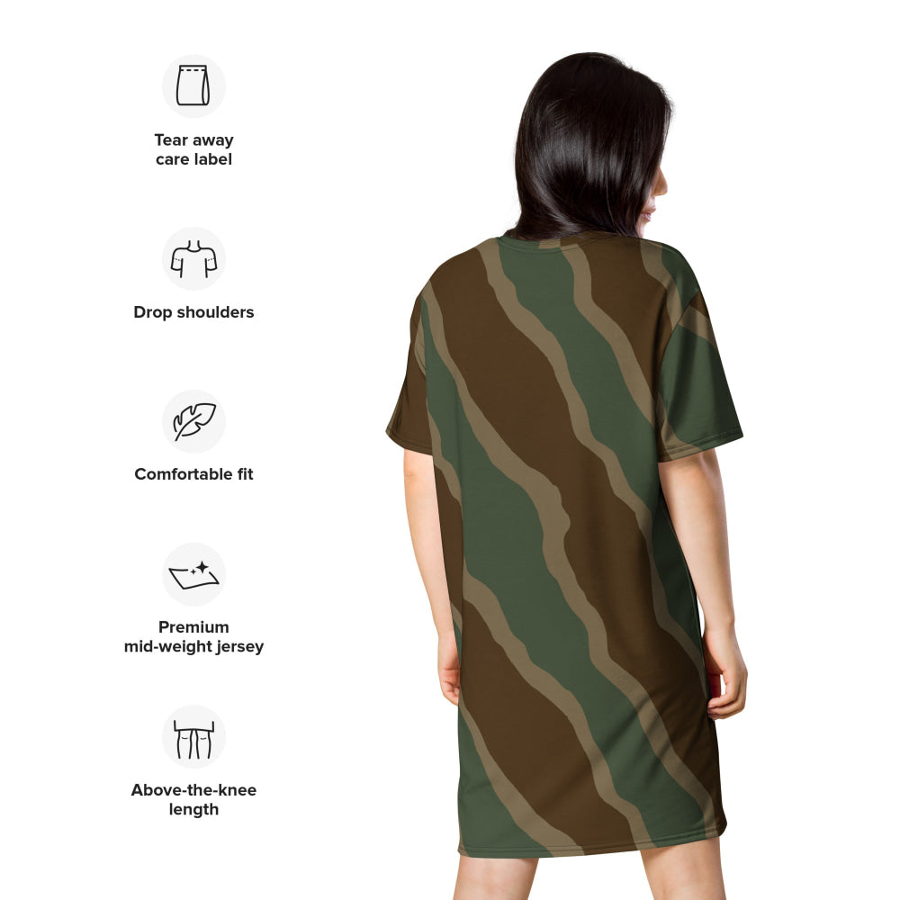 German WW2 Ambush Three Stripe Tank CAMO T-shirt dress - Womens T-Shirt Dress