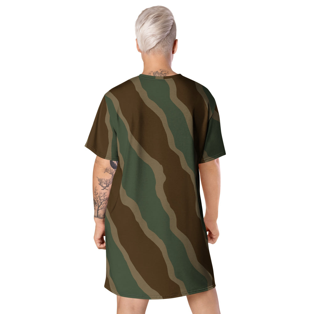 German WW2 Ambush Three Stripe Tank CAMO T-shirt dress - Womens T-Shirt Dress