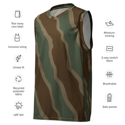 German WW2 Ambush Three Stripe Tank CAMO unisex basketball jersey - Unisex Basketball Jersey