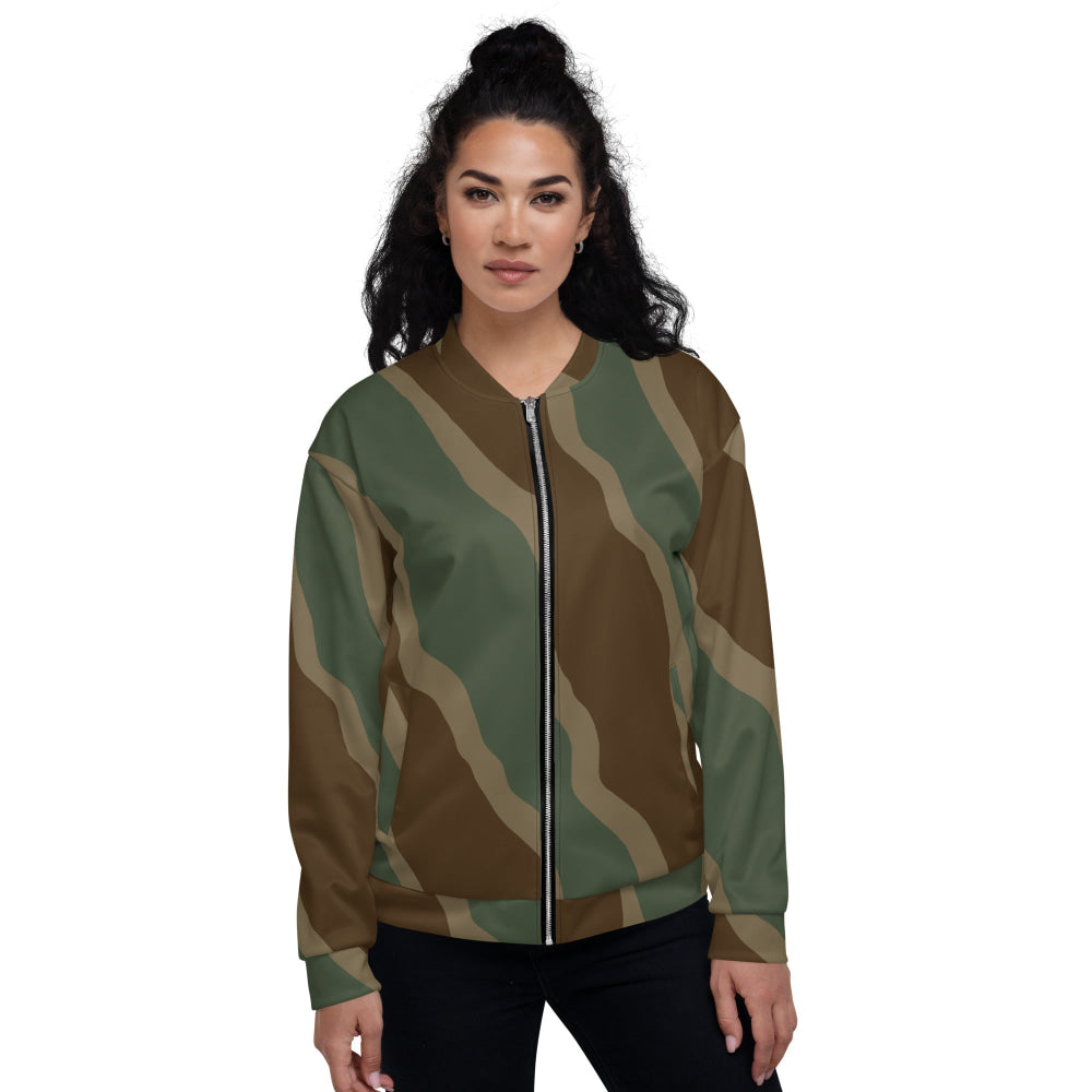 German WW2 Ambush Three Stripe Tank CAMO Unisex Bomber Jacket